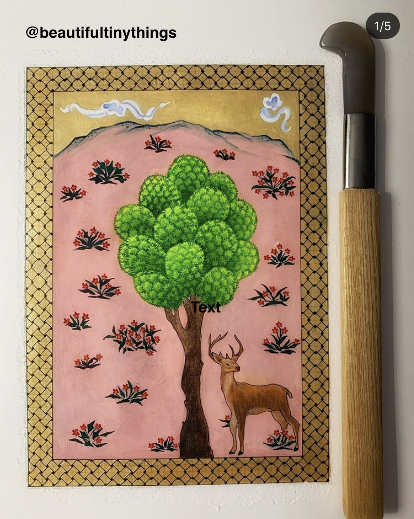 07 - Trees & Leaves: A Beginners Guide to Painting Flora in Persian Miniature Style.