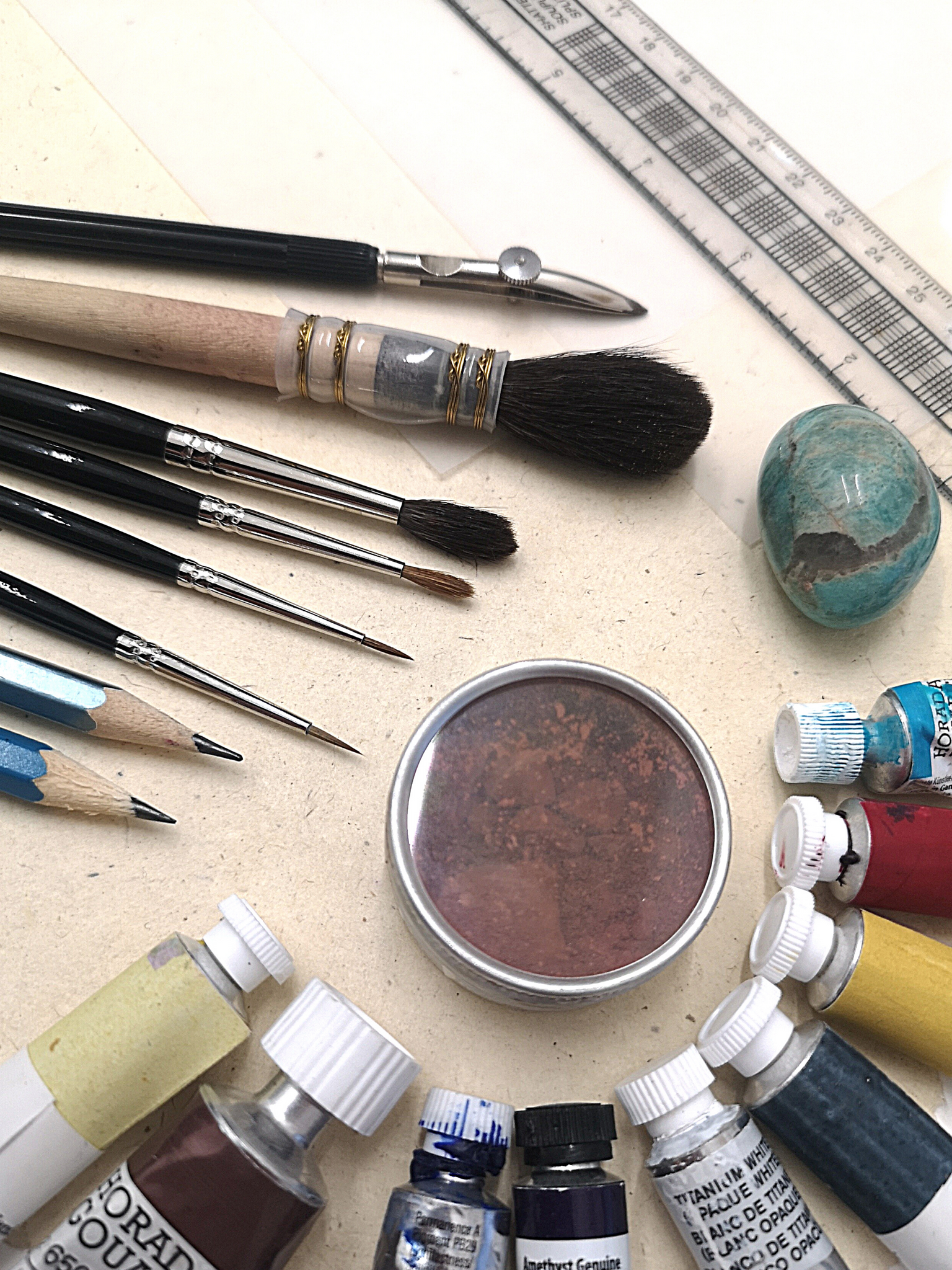 Miniature Artist Painting Tools